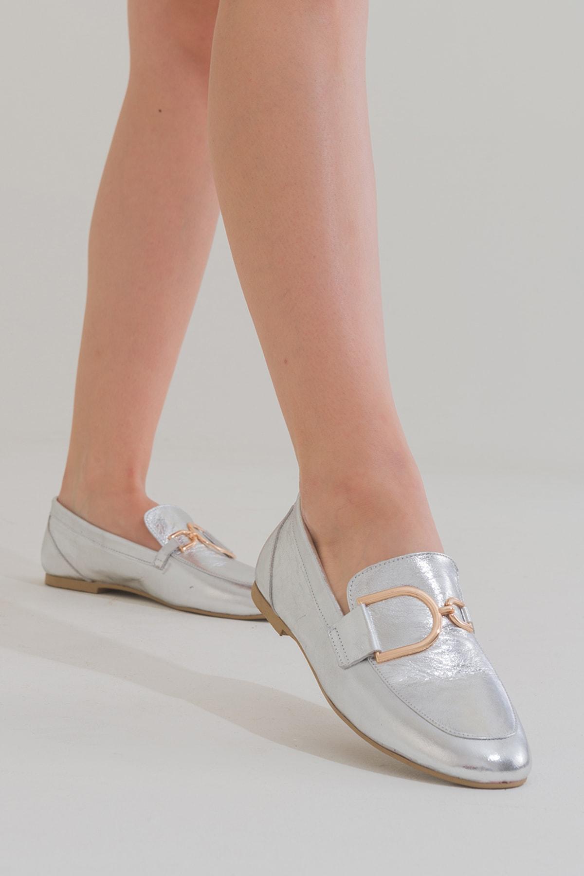 

Женские туфли на плоской подошве Anita Кожаные балетки Lame