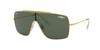 Wings II Sunglasses 0RB3697 905071 Size 35 Ray-Ban Gold, Japan, (Free Size)