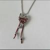 Contemporary Heart Necklace Flexible Bone Chain Structure Corrosion Resistant Alloy Materials Fashion Accessory