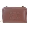 CELINE  10E383DR8.04LU Shoulder Bag Tan Calfskin Women