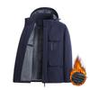 Winter Men's Outdoor Windproof Hooded Cargo Jacket Warm Pocket Detachable Cap Padded Jacket