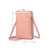 Stylish Solid Color Wallet For Women Multi-functional Mini Mobile Phone Bag Pu Leather Zipper
