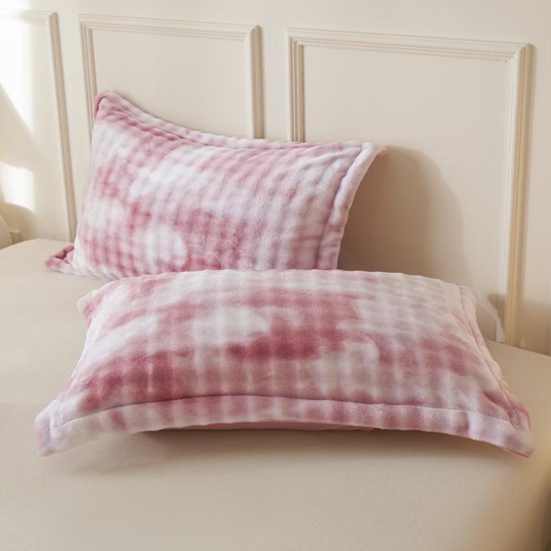 2025 Thickened Milk Velvet Winter Comforter - Warm Coral Fleece Quilt for Double Bed