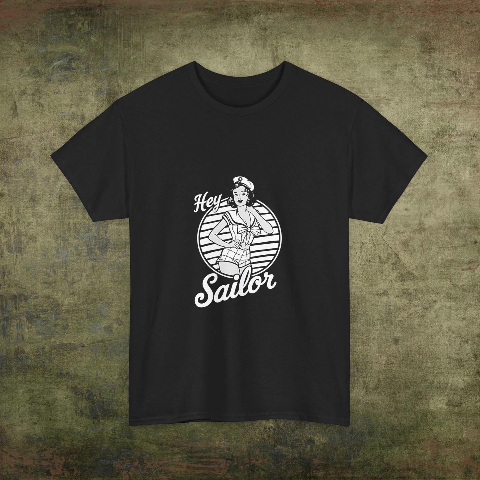Hey Sailor, Vintage WW II Pin Up Shirt S