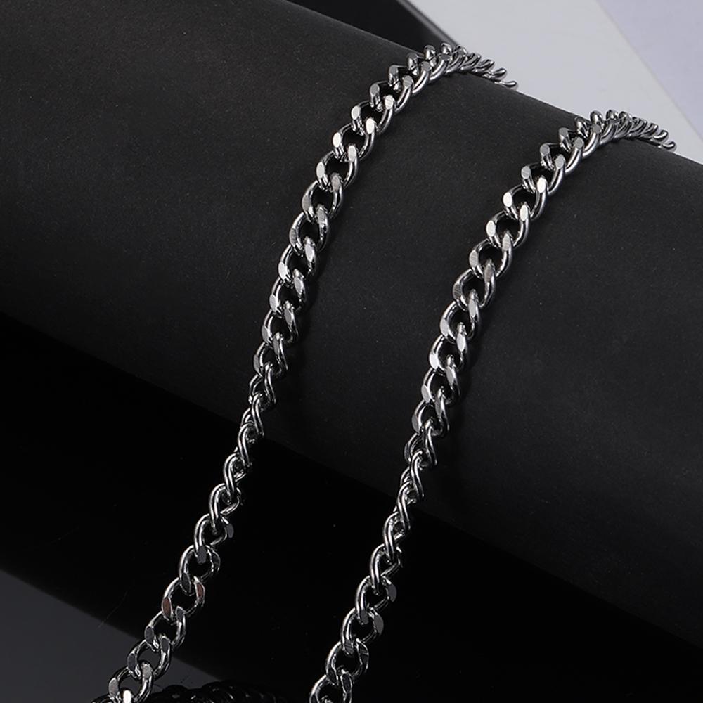 1Meter Stainless Steel Chain for Necklace Jewelry Making DIY Rolo Cable Link Curb Chains Thick Chain Man Bracelet Accessories