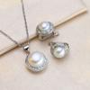 Fashion Leaves Leaf Necklace Earings Freshwater Pearl Jewelry Sets For Women Freshwater Pearl Necklace Pearl Earrings