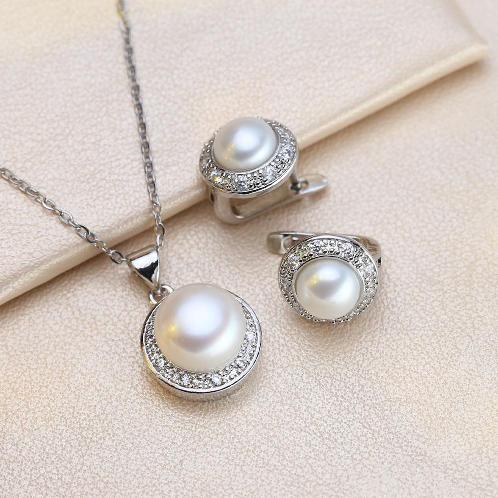 Fashion Leaves Leaf Necklace Earings Freshwater Pearl Jewelry Sets For Women Freshwater Pearl Necklace Pearl Earrings