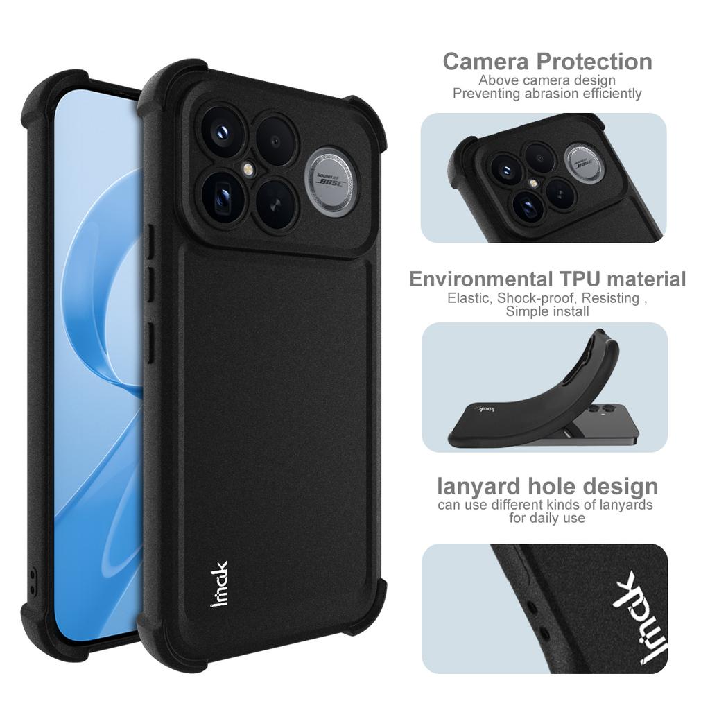 IMAK Pro Xiaomi Poco F8 Ultra/Redmi K90 Pro Max 5G Pouzdro TPU Kryt na telefon Airbag Nárazuvzdorná ochrana