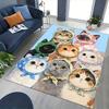 1pc Cute Cat Bandana Print Office Chair Mat - Non-Slip Carpet for Home and Office Use, Festive Gift Idea.P038