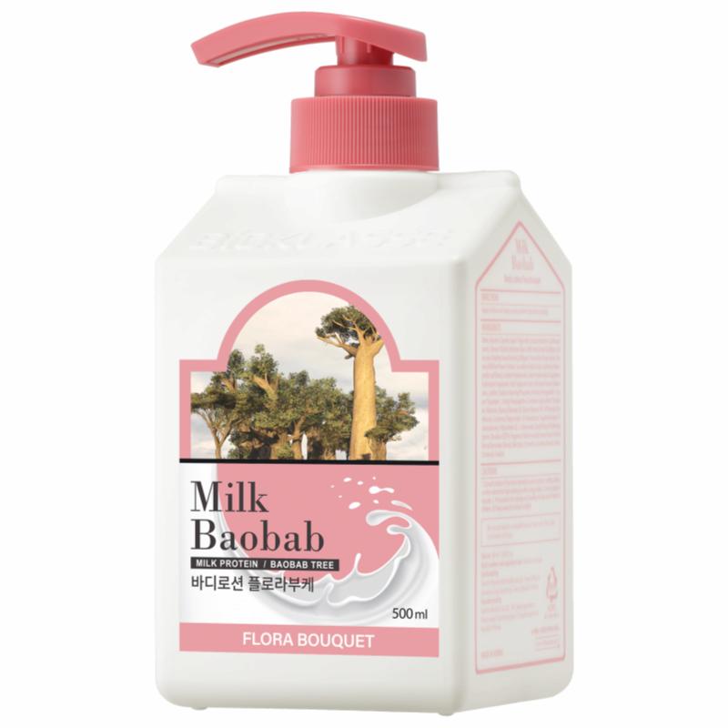 Milk Baobab Body Lotion 500ml/Body Wash 1000ml, White Soap Ivory Musk White Musk Baby Powder Damask Rose Flora Bouquet Lime and Basil Lavender Garden