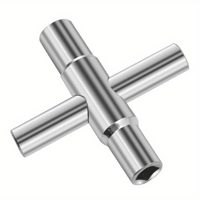 

4 в 1 Серебряный крестообразный ключ, крановый ключ, инструмент для затяжки кранов, ручной ключ для ванной комнаты, бытовые инструменты серебряный