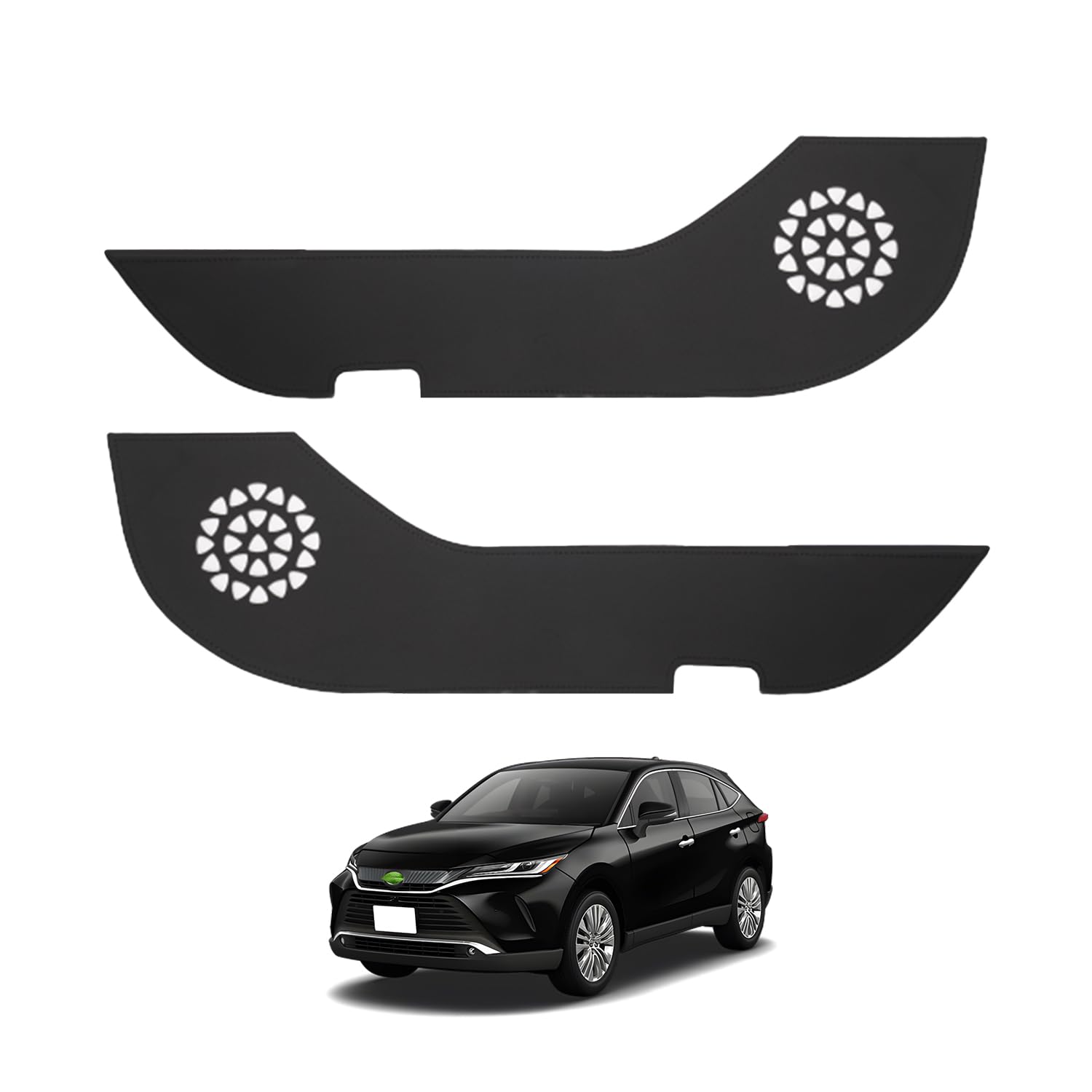 

CARTIST Door Kick Guards Door Trim Protectors for Toyota Harrier 80 Series AXUH80 AXUH85 2020-Present PU Leather Black 2 Pieces