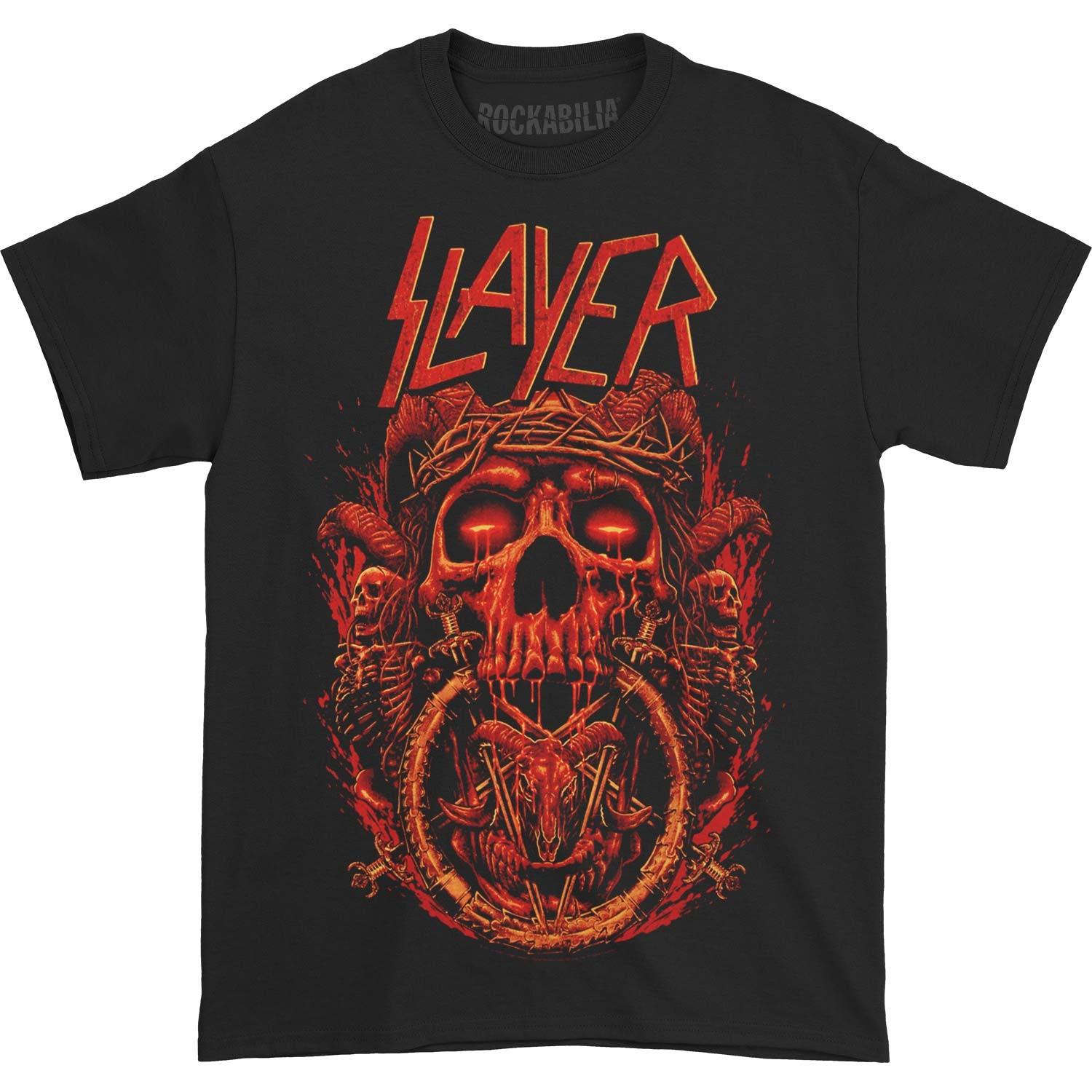 Men s Slayer Crown Of Thorns T-shirt Small Black S