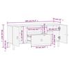VidaXL TV Stand, Television Cabinet with Doors and Drawer, TV Unit with Storage Living Room, Retro, Wood 358226