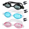 Adjustable Goggles Antifog Swimming Glasses Anti-fog Protect Children Waterproof Silicone Mirrored Swim Eyewear Double Straps