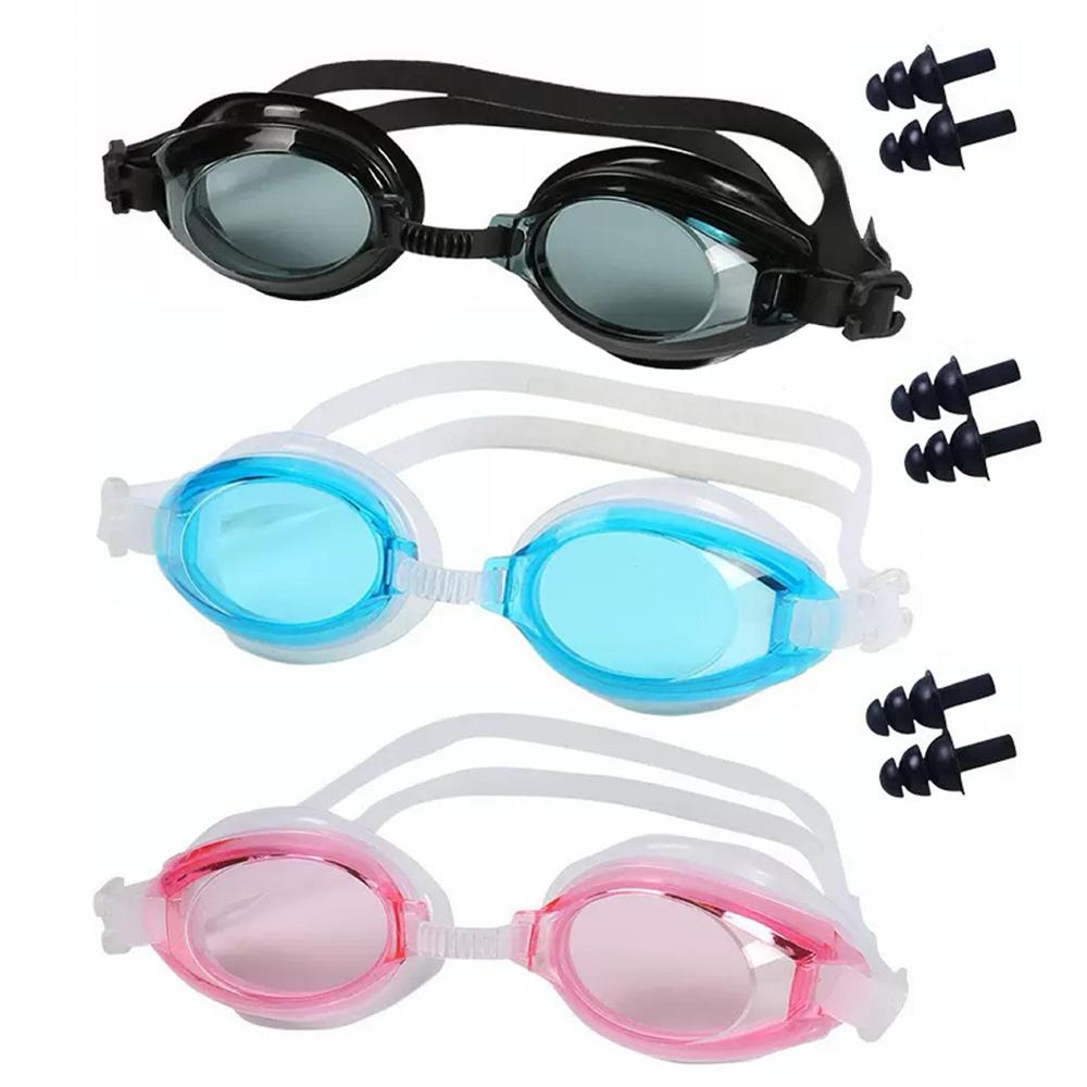 Adjustable Goggles Antifog Swimming Glasses Anti-fog Protect Children Waterproof Silicone Mirrored Swim Eyewear Double Straps