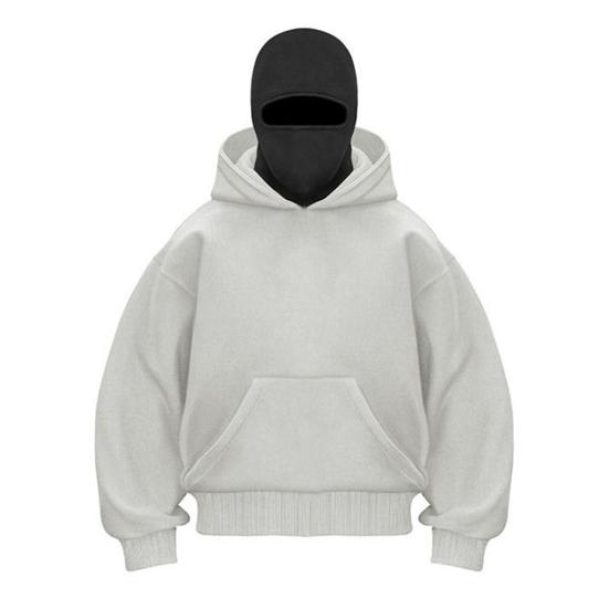 

Унисекс Балаклава Худи Пуловер Толстовка с Капюшоном и Лыжной Маской Теплая Ветрозащитная Толстовка с Передним Карманом для Бега, Занятий Спортом на Открытом Воздухе, Улицы S светло-серый