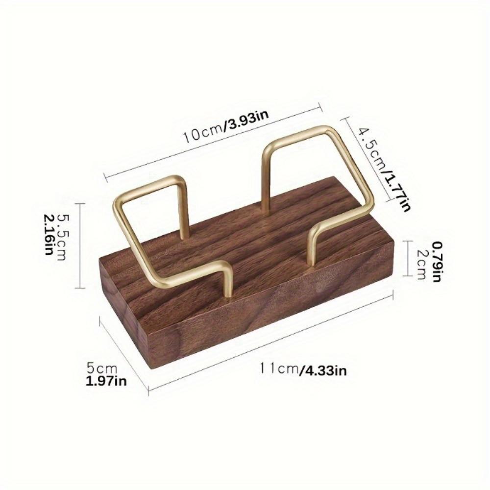 1Pc Card Storage Business Card Holder Tabletop Shelf Cards Display Stand Metal Wooden Card Holder Home Office Supply