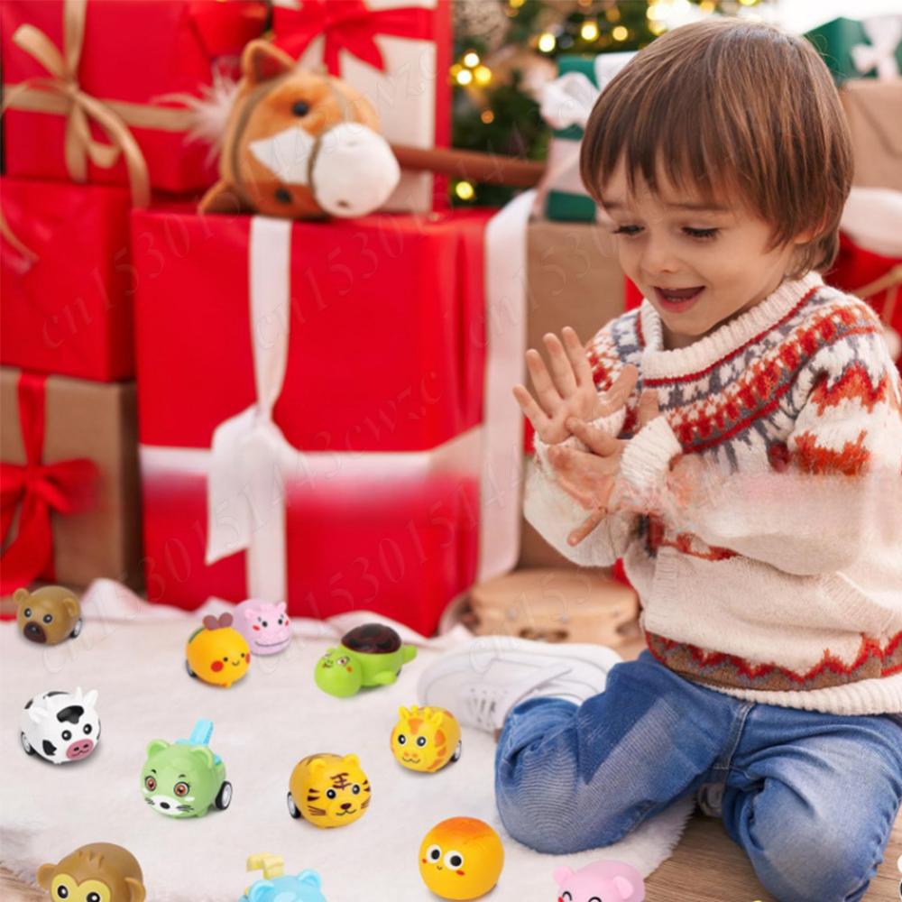 2026 Xmas Countdown Calendar with Pull Back Car Toys Advent Calendar 24 Different Race Cars Calendar Box Christmas Gift For Kids