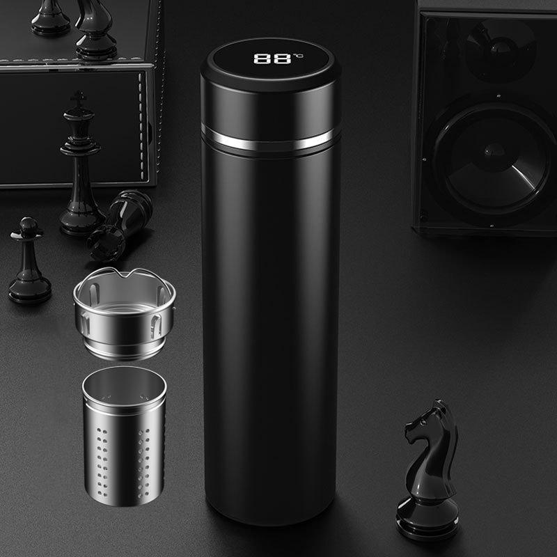 

500 мл термос с дисплеем температуры, термокружка из нержавеющей стали 316, автомобильная изолированная колба, стакан-термос для воды, чая 500ml