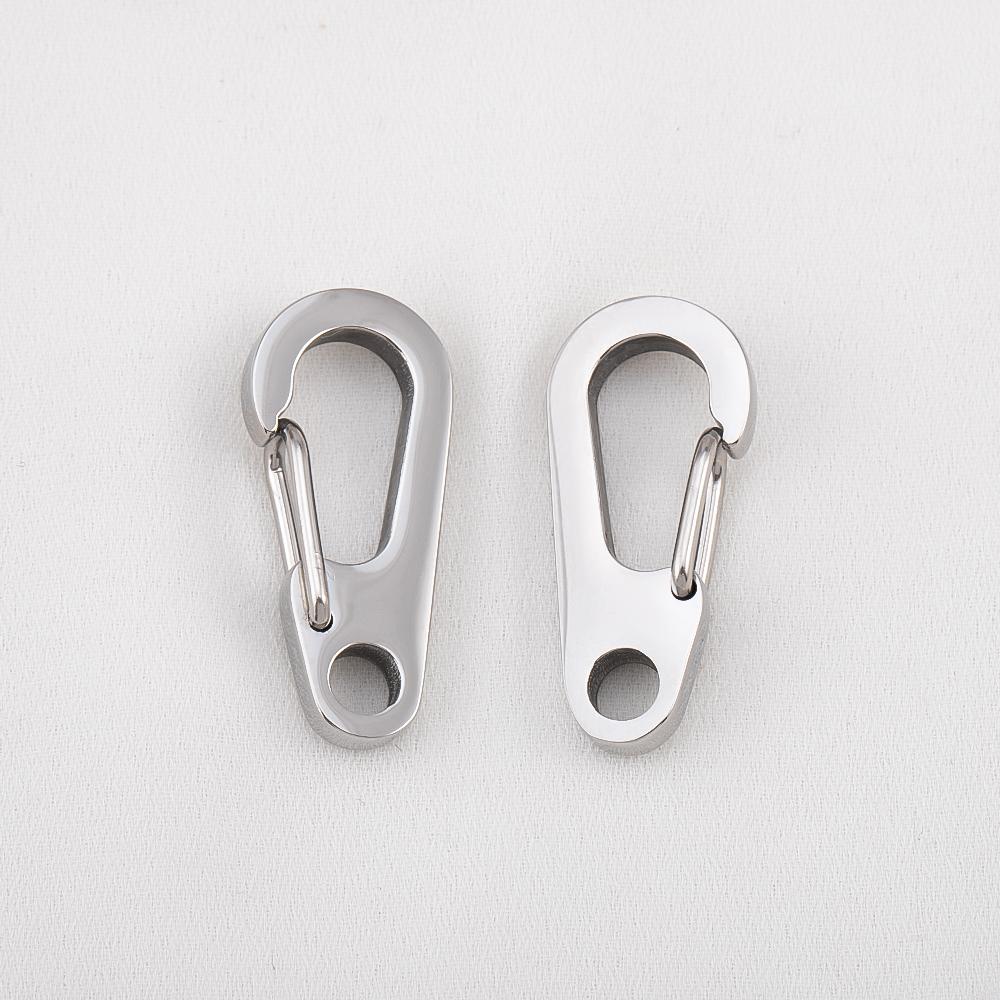 

304 Stainless Steel Small Mini Carabiner Clip Spring Snap Hook Keychains for DIY Key Rings Camping Backpack Jewelry Accessories 1pc