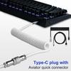 USB Type C Mechanical Keyboard Coiled Cable USB Mechanical Keyboar Coiled Cable Aviator Desktop Computer Aviation Connector Cord