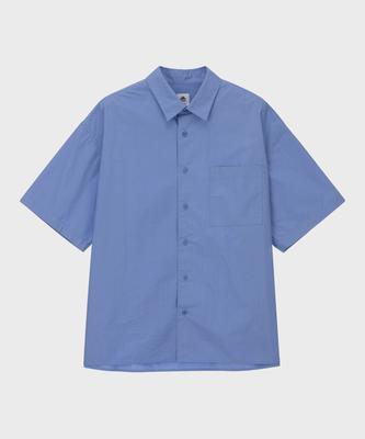 BASIC HOUSE Uni 60-Count Oversized Short Sleeve Shirt Sky Blue Lxws3101