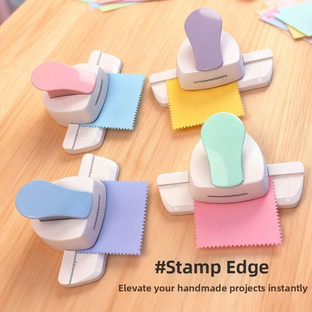 3,3cm Briefmarkenrand-Stanzgerät Arbeitsersparender gezahnter Stanzformer Präger Stempelform Lochstanzer Scrapbooking
