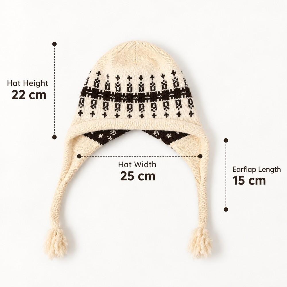 Tassel Tie Knit Hat Windproof Winter Hat New Tassel Beanie Autumn Winter Daily Wear