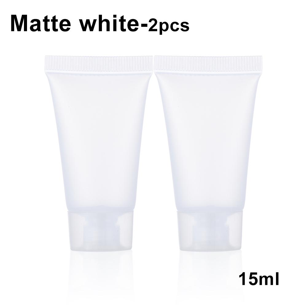 2Pcs Travel Size Empty Matte Clear Tube Cosmetic Cream Lotion Shampoo Bath Squeeze Lotion Containers Refillable Bottles