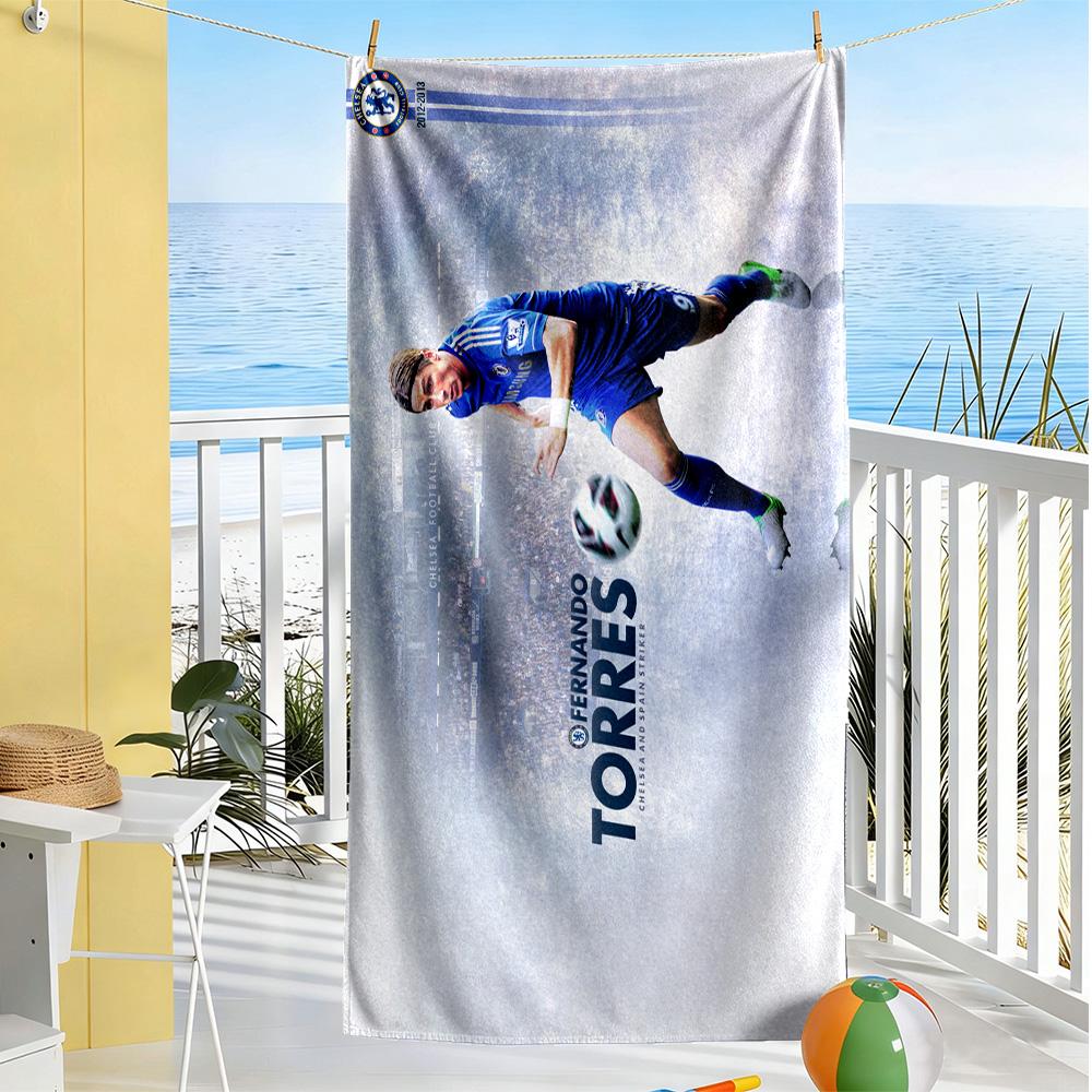 Football Player Kit Celebrating Beach Towel Super Soft & Absorbent Comfortable Lightweight Perfect for Traveling Yoga Camping and Swimming