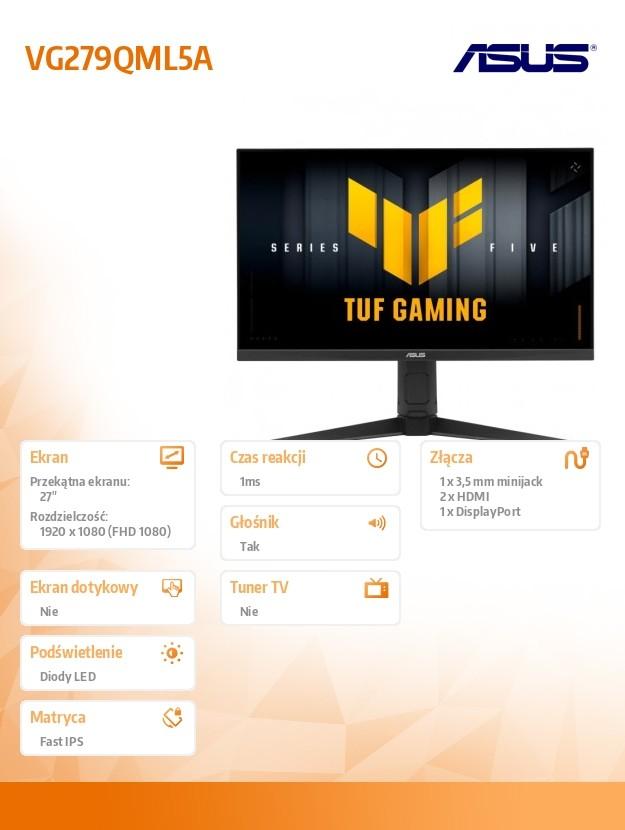 Monitor 27 inches VG279QML5A IPS 240 2HDMI DP