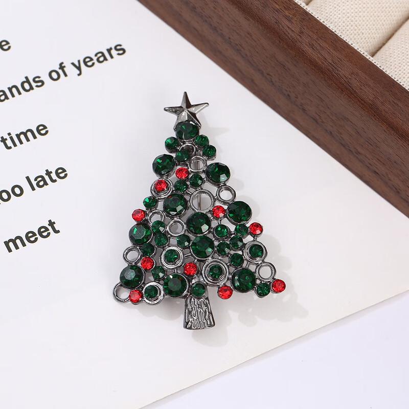 Fumaiide Christmas Tree Brooch Pin Set (2-Pack)