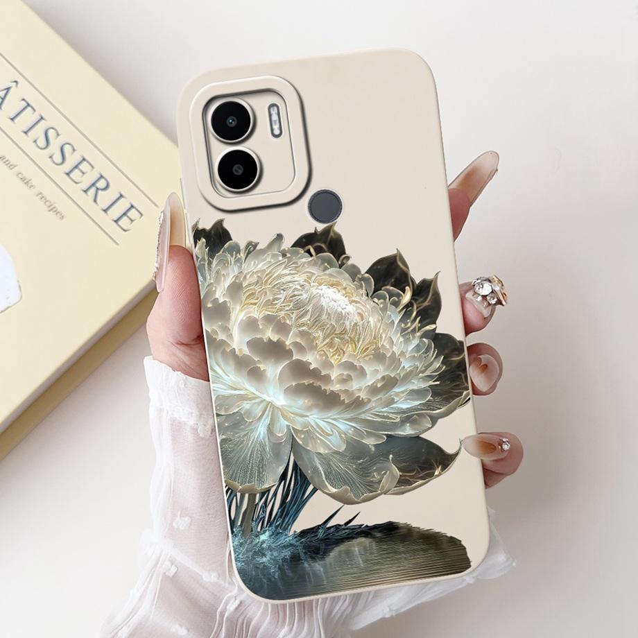 Case For Xiaomi Redmi A1+ A2+ A1 A2 A3 A3X A3 Pro Funda Redmi A5 A4 With Heart Bowknot Floral Flower Motif Cover Soft Silicone