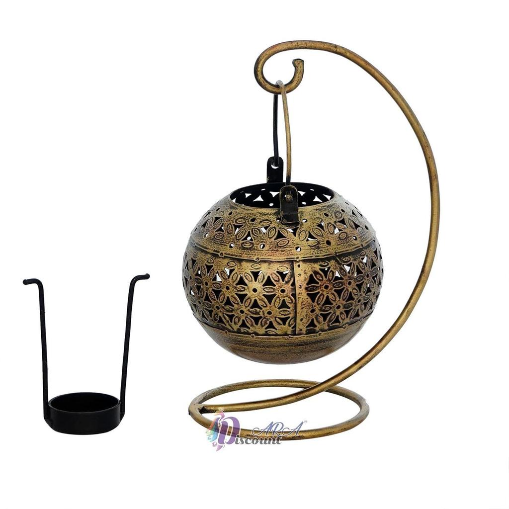 Candle Holder Antique Gold Finish Decorative Items, Home Decor Items for Living Room, Bedroom I Drawing Room,