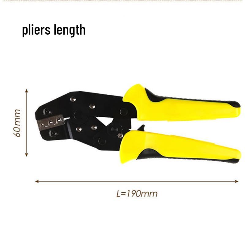 Durable Ratchet Crimping Pliers 0.14-1.5mm² - Multi-functional Terminal Tool, Insulated & Labor-Saving