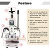 ZONESUN ZS-110 Press Trainer Heat Press Machine For Wood Presses PVC Paper Custom Logo Making Hot Foil Stamping Machine 300W