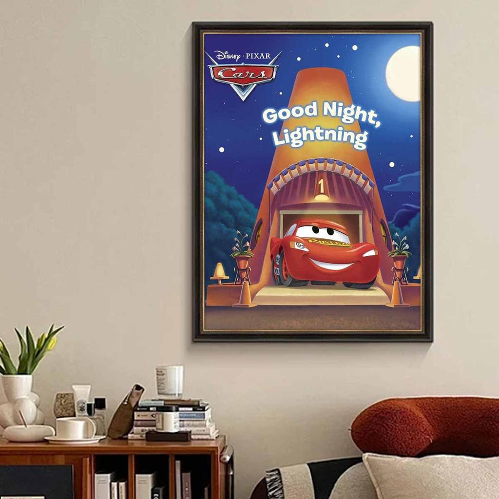 5D Diy Diamond Painting Good Night, Lightning McQueen Full Drill Rhinestones Mosaic Embroidery Handmade Products Home Decor Gift