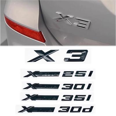 3D ABS letterové znaky pro emblém kufru vhodné pro modely BMW X3 E83 F25 G01 a také XDrive 20i 28i 30i 35i 20d 30d SDrive20i al2