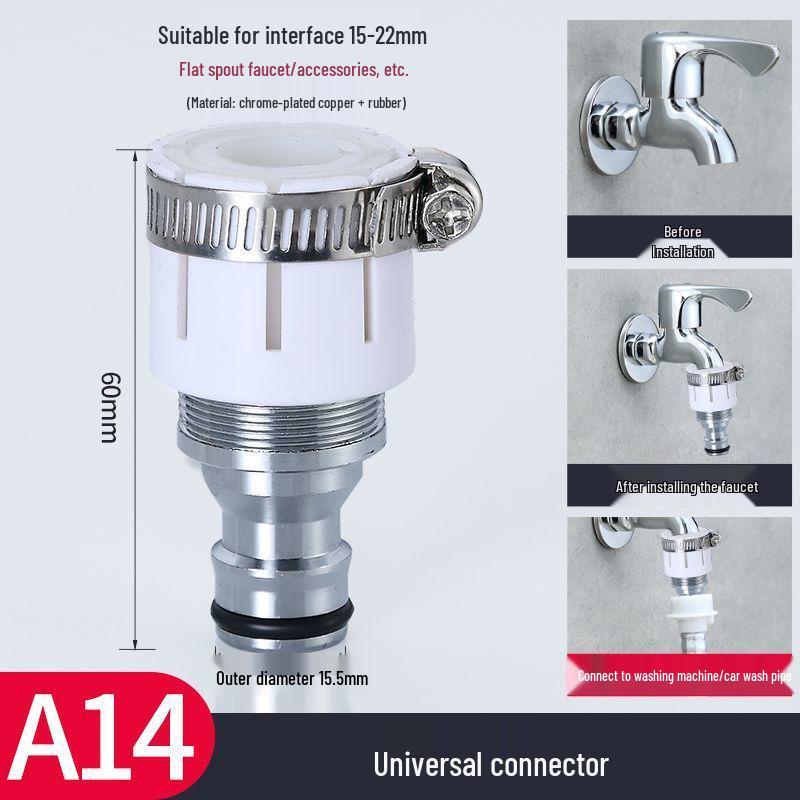 Adaptor robinet mașină de spălat din cupru – Convertor 4/6 puncte și accesoriu țeavă de admisie