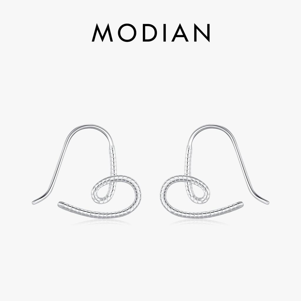 Modian Vintage Lijnen Hart Oorbellen 925 Sterling Zilver Romantische Hartjes Oorbellen Klassieke Bruiloft Sieraden Voor Vrouwen Grils