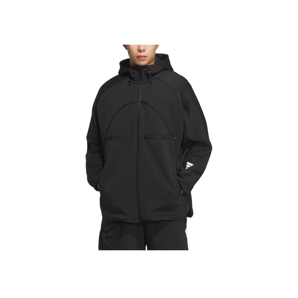 adidas FOS Serie Kapuzenpullover Future Style Sweatshirt Mode Weich Vielseitig Sportlich Lässig Jacke Unisex Sweatshirt Schwarz Leuchtend-Weiß JW9082