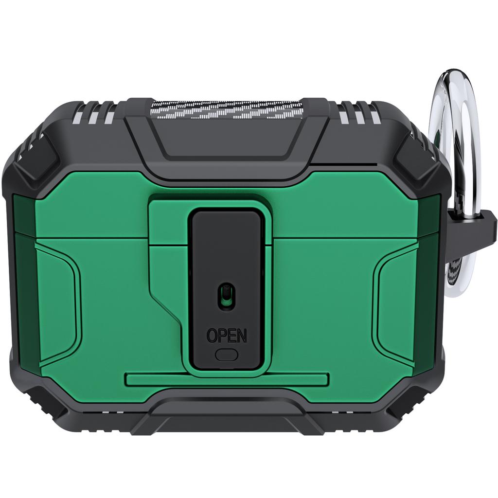 Military-grade Shocokproof Earphone Case For Apple AirPods Pro 4 3 2 1 Bluetooth Wireless Charge Metal Armor Pop-Up Switch Cover