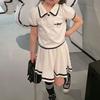 Girls Skirt Sets Summer Children T-Shirt Suits Kids Short Sleeves 2Pcs Teen Fashion Sweet JK Outfits 5-14 Years