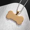 New European and American Stainless Steel Dog Bone Tag Pet Pendant Pendant