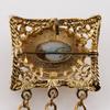 Brooch vintage Turquoise/Plated Gold 37.8g Women Used
