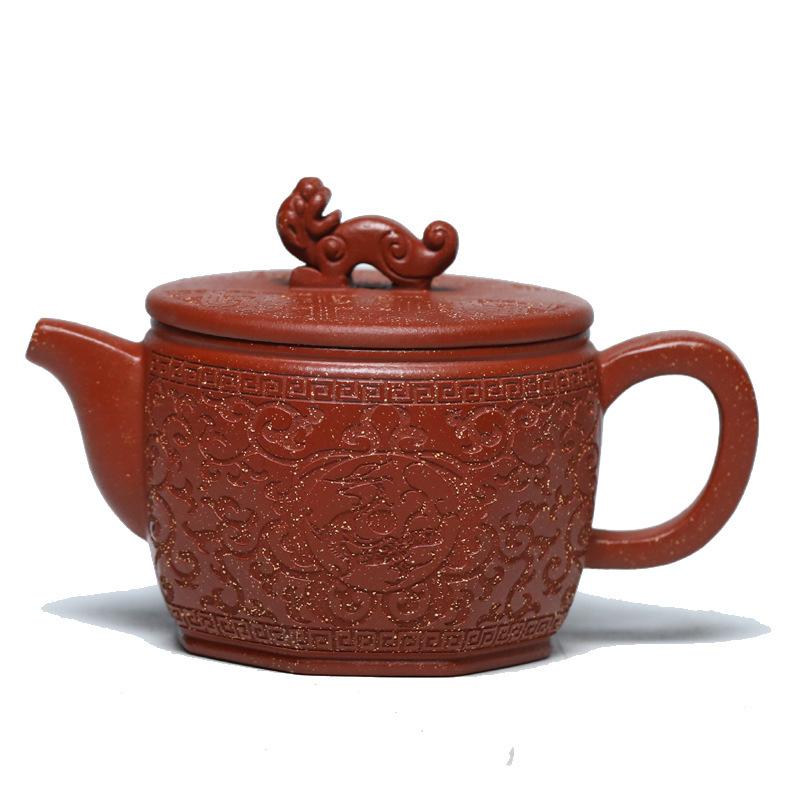 

260 мл подлинные исинские фиолетовые глиняные чайники из необработанной руды, глиняный чайник ручной работы, бытовой фильтр Zisha, китайская чайная утварь