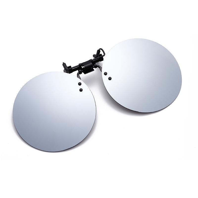 Retro Polarized Clip-On Sunglasses for Men & Women - Round Metal Flip-Up Prescription Glasses