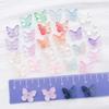 Set of 30 Colorful Transparent Glass Butterfly Charms for DIY Jewelry and Crafting