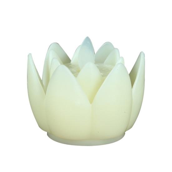 6 Pcs Diwali LED Lotus Candles Flameless Lotus Tea Light Battery Operated Flickering Buddhist Lamp for Home Desktop Centerpiece
